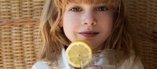 Girl enjoying Lemonade