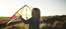 Girl with kite